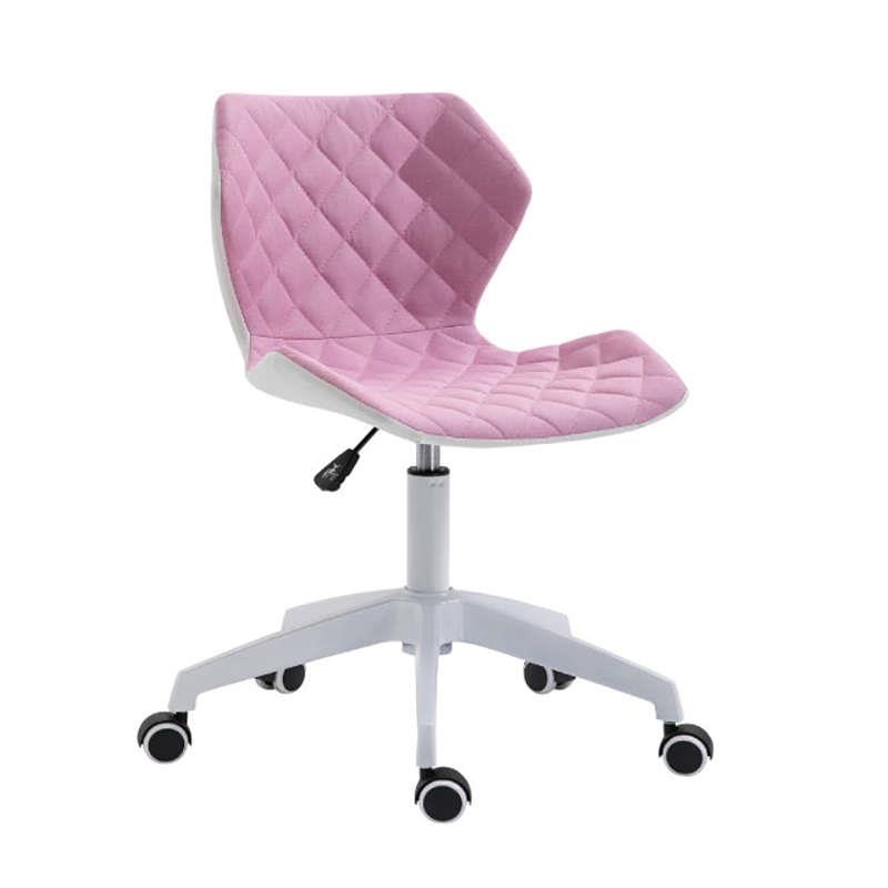 Καρέκλα Γραφείου A1700-W Ροζ Ύφασμα 48x50x79/91cm