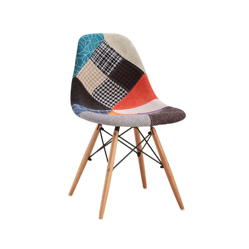 Καρέκλα PALMYRA Patchwork Ξύλο/Ύφασμα 56x50x82.5cm