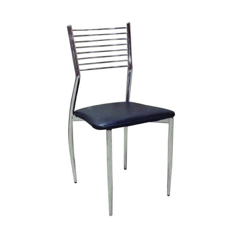 Καρέκλα EVITA Μαύρο PU 44x43x85cm