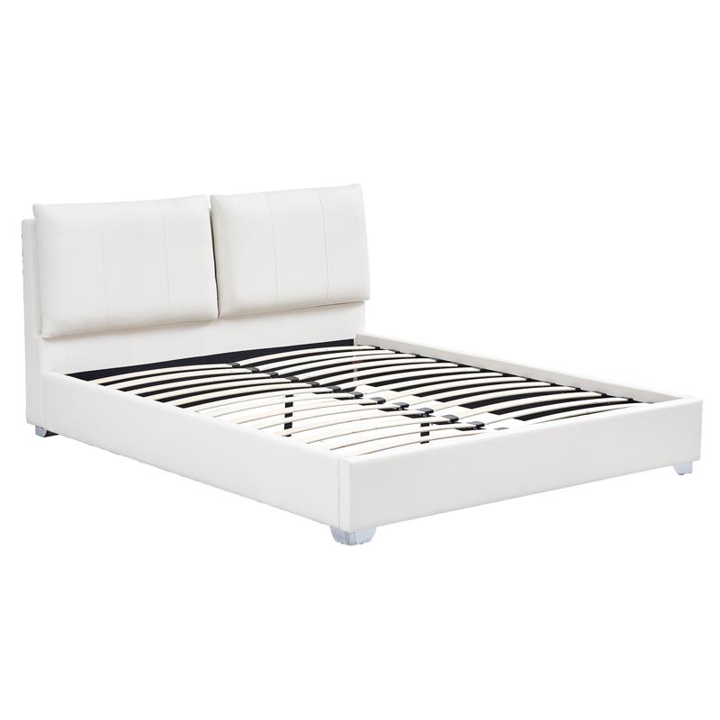 Κρεβάτι Διπλό DONA Λευκό PU 208x172x95cm