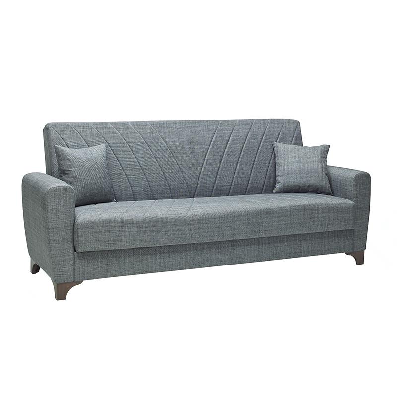 Καναπές-Κρεβάτι Τριθέσιος RENATA Γκρι Ύφασμα 220x88x94cm