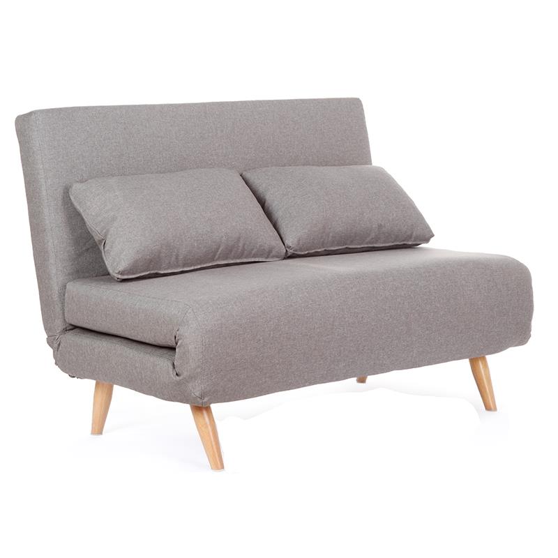 Καναπές-Κρεβάτι Διθέσιος SARA Γκρι Ύφασμα 120x89x88cm
