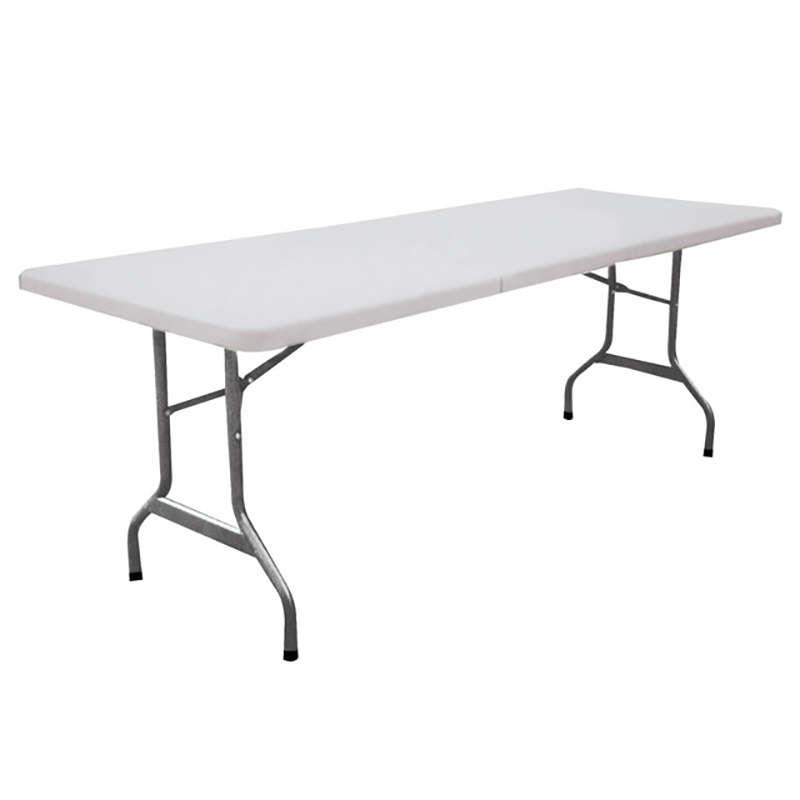 Τραπέζι Βαλίτσα Γκρι/Λευκό Μέταλλο/HDPE 240x76x74cm