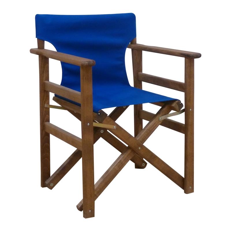Πολυθρόνα Πτυσσόμενη TORINO Μπλε Οξιά/Ύφασμα 59x51x85cm
