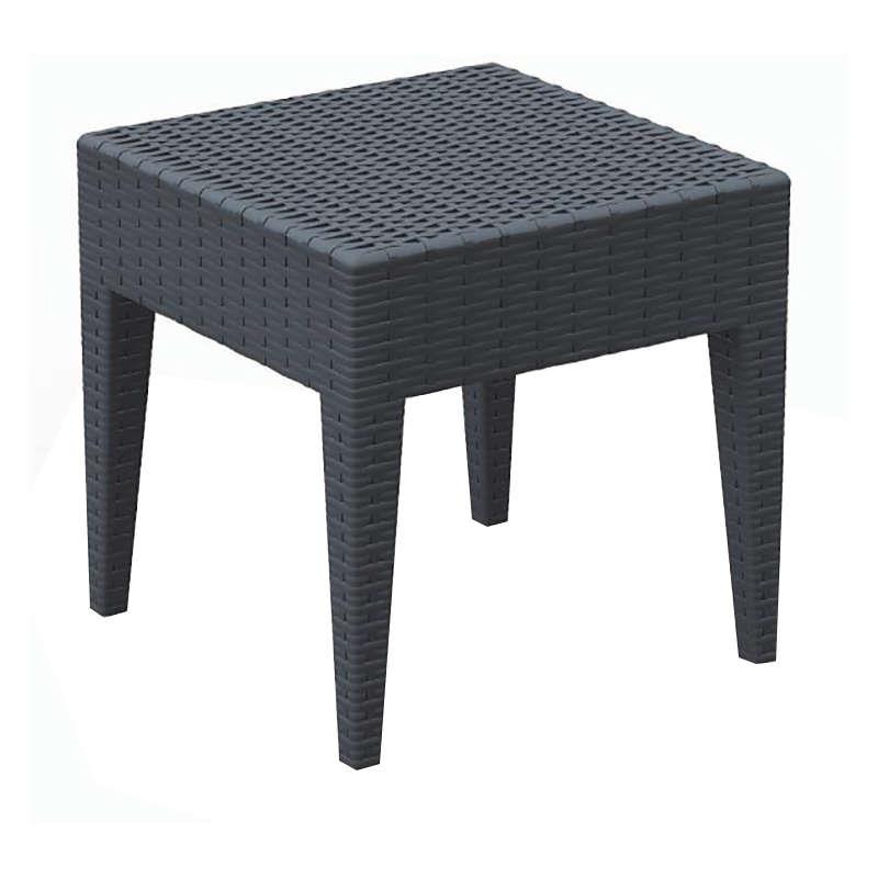 Τραπέζι MIAMI Ανθρακί PP 45x45x45cm