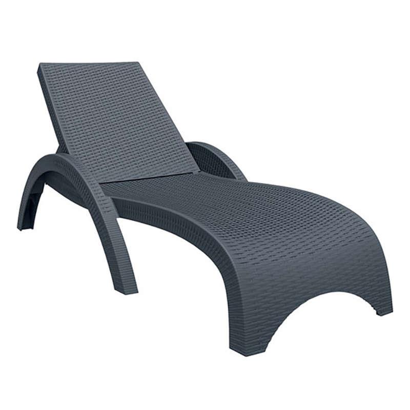 Ξαπλώστρα FIJI Ανθρακί PP 73x187x44cm