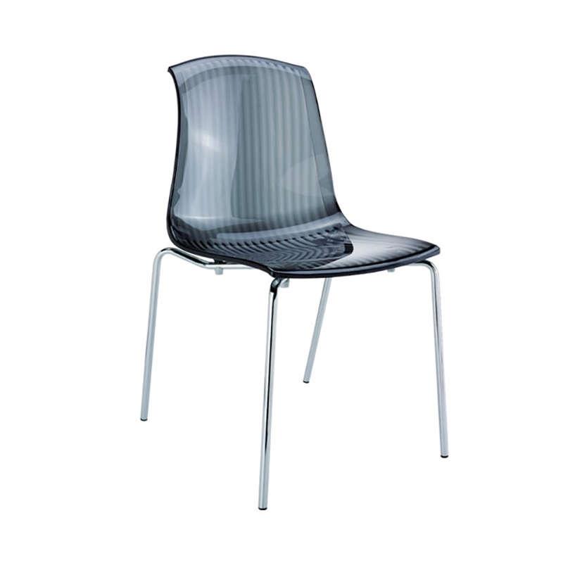 Καρέκλα Στοιβαζόμενη ALLEGRA Μαύρο Ακρυλικό 50x54x44/84cm