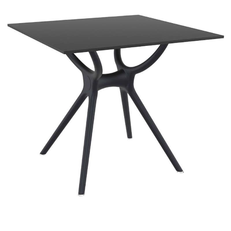 Τραπέζι AIR Μαύρο PP/HPL 80x80x74cm