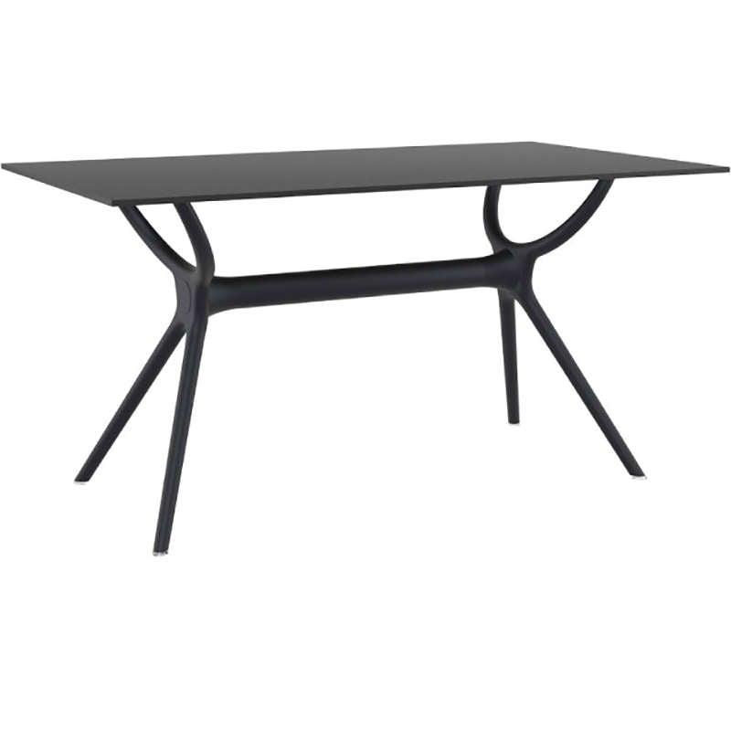 Τραπέζι AIR Μαύρο PP/HPL 140x80x74cm