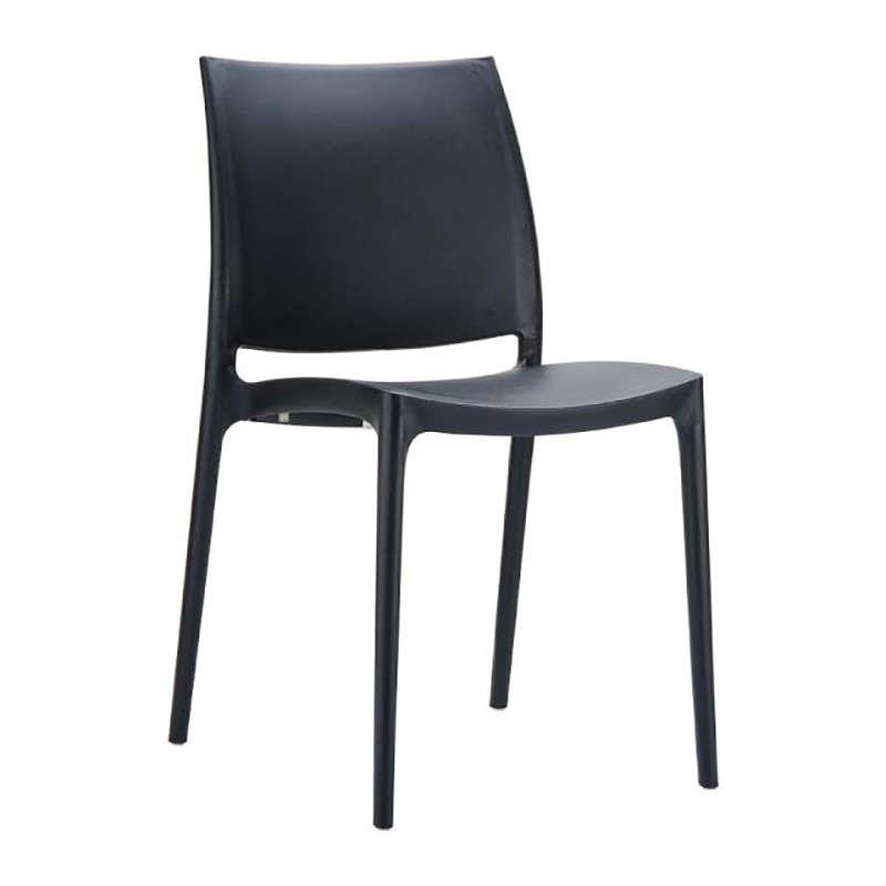 Καρέκλα Στοιβαζόμενη MAYA Μαύρο PP 44x50x81cm