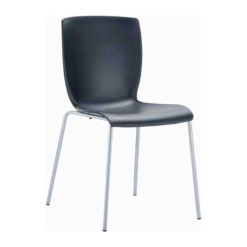 Καρέκλα Στοιβαζόμενη MIO Μαύρο PP 47x50x80cm