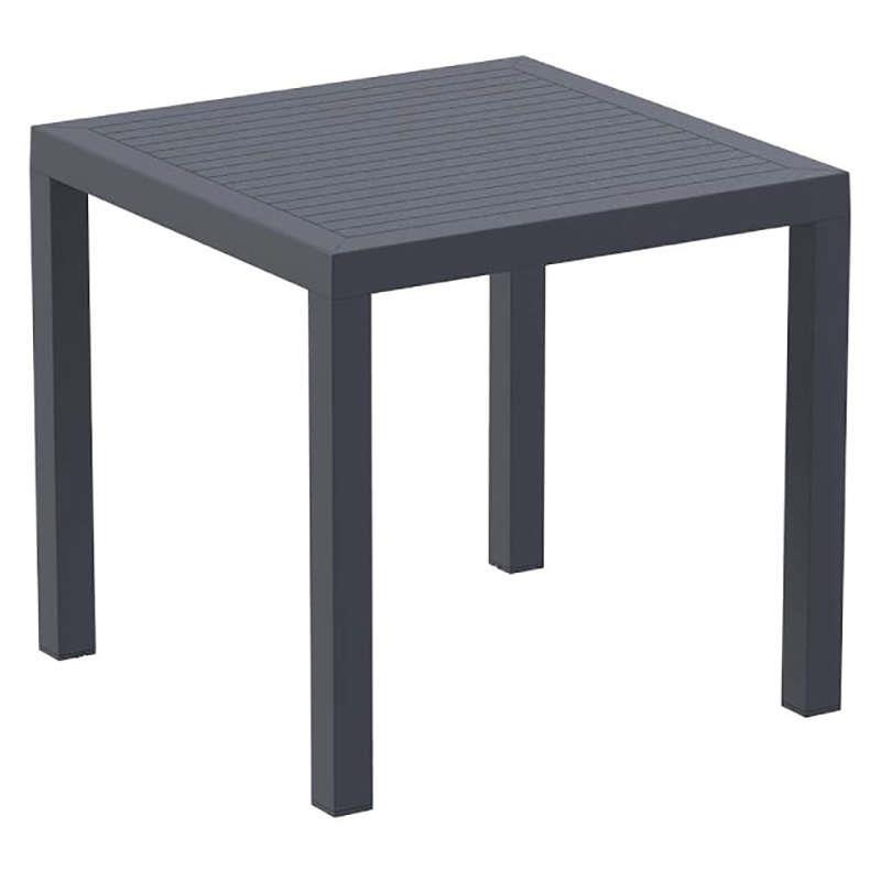 Τραπέζι ARES Ανθρακί PP 80x80x75cm