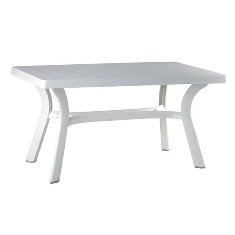 Τραπέζι ROMA Λευκό Πλαστικό 140x80x72cm