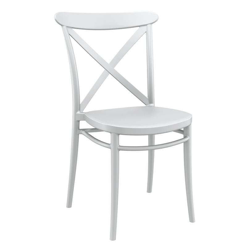 Καρέκλα Στοιβαζόμενη CROSS Λευκό PP 51x51x87cm