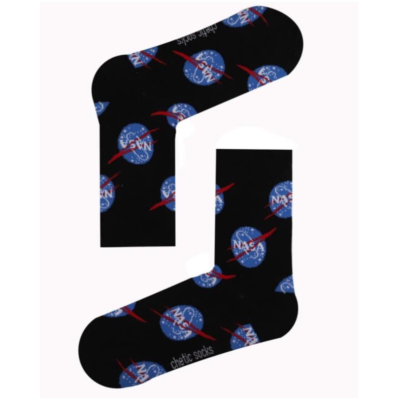 Κάλτσες Nasa γαλαξίας μαύρο unisex 78% βαμβάκι