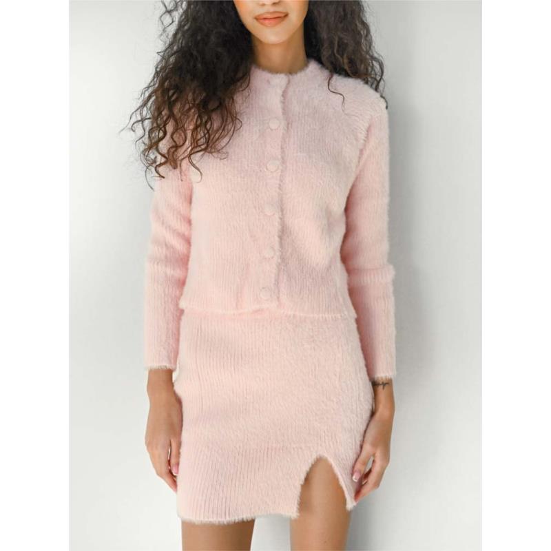 Glamorous Φούστα Mini Fluffy Ροζ - Praton