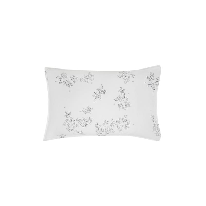 Coincasa βαμβακερή σατέν μαξιλαροθήκη με floral print 50 x 80 cm - 006777672 Λευκό