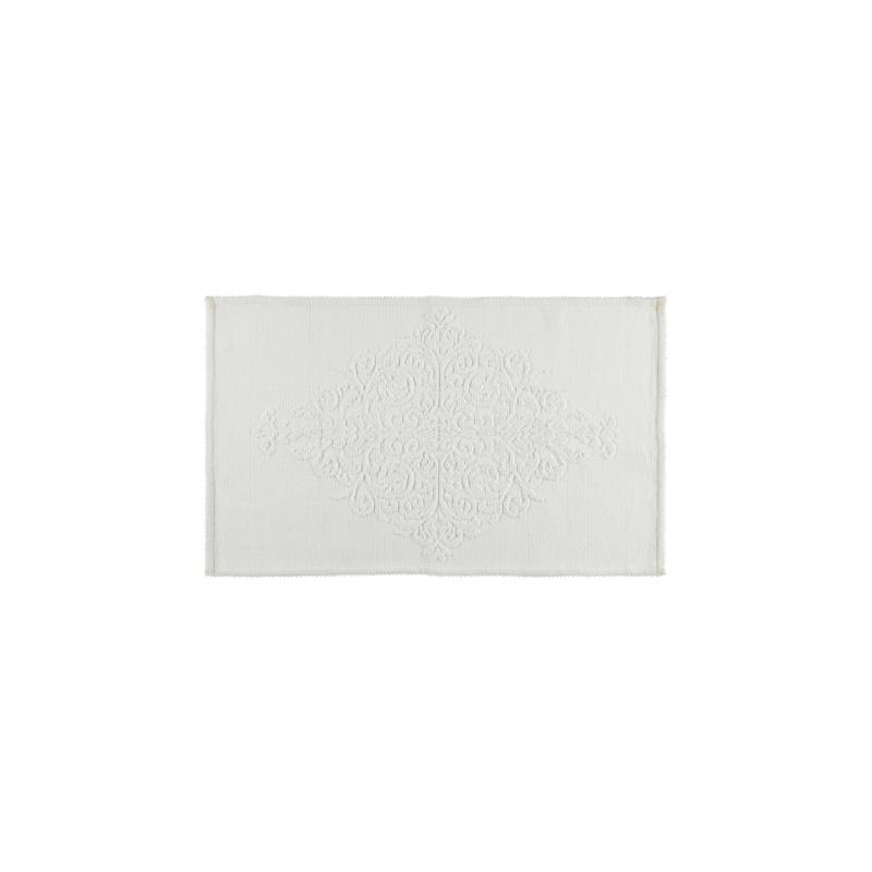 Coincasa χαλάκι μπάνιου με ανάγλυφο σχέδιο 60 x 100 cm - 006681877 Λευκό