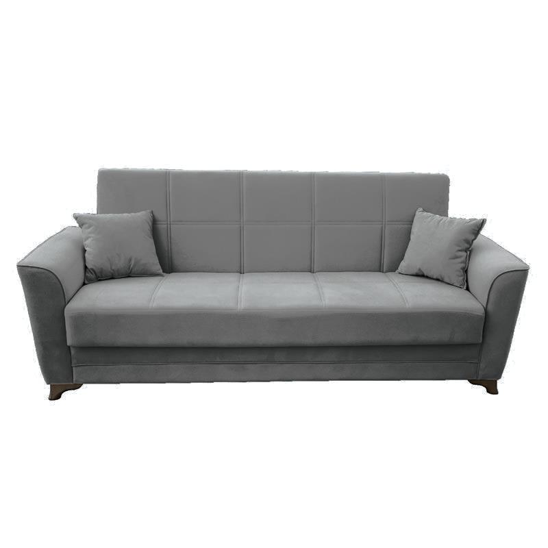 Καναπές διθέσιος κρεβάτι "DAISY" από βελούδο σε χρώμα γκρι 165x75x95