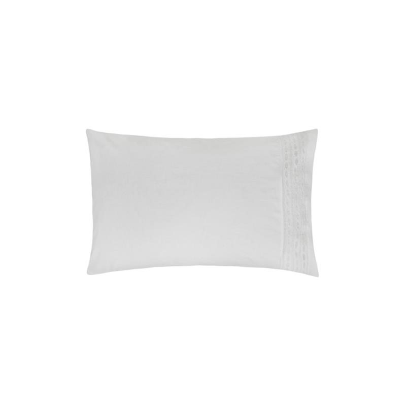 Coincasa μαξιλαροθήκη με κεντημένο σχέδιο 50 x 80 cm - 006777675 Λευκό