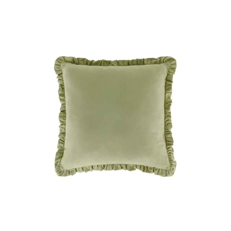 Coincasa διακοσμητικό μαξιλάρι με βολάν 45 x 45 cm - 007243237 Χακί