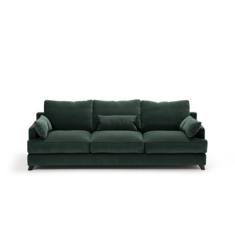 Καναπές από βελούδο Μ100xΠ197xΥ83cm