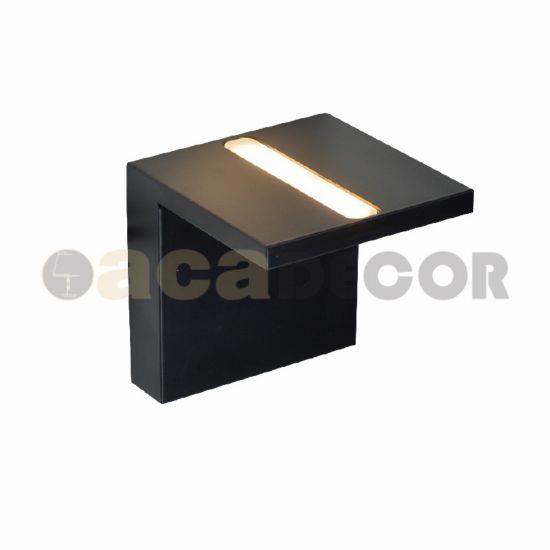 ACA Επιτοίχιο Φωτιστικό ''TETRIS'' Μεταλλικό Μαύρο με LED Θερμό Λευκό 10x10x10cm L36291BK