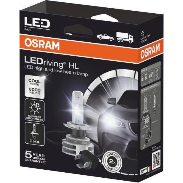 Osram H7 LEDriving HL H4 P43t Gen2 9726CW 12V / 24V 2τμχ
