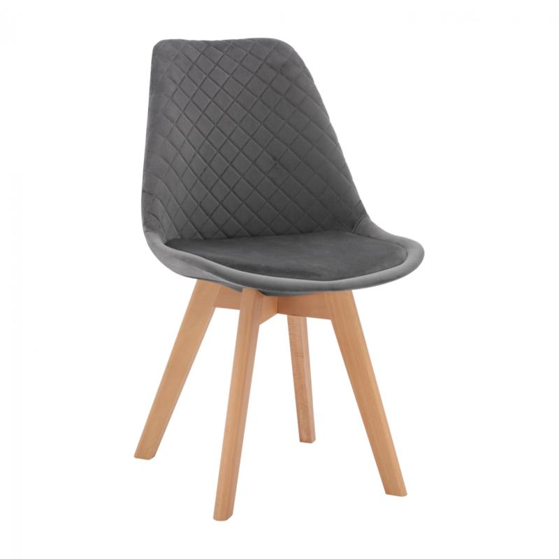 Καρέκλα "PARIS" υφασμάτινη σε χρώμα γκρι 47x57x80