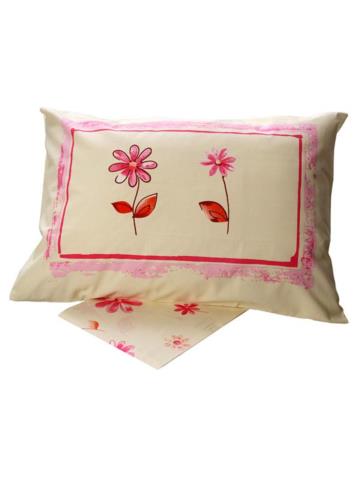 Σεντόνια Μονά (Σετ) 160X260 Sunshine Cotton Feelings 4031 Pink Χωρίς Λάστιχο (160x260)