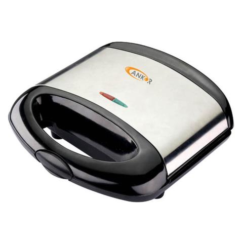 Τοστιέρα 2 Θέσεων Μαύρο/Inox 750W ANKOR