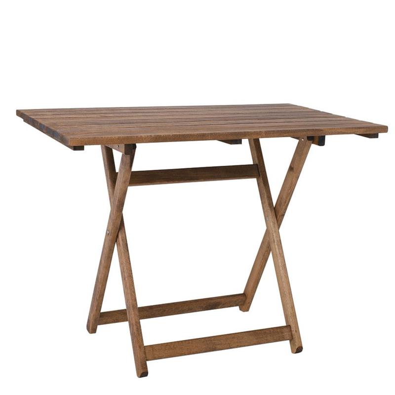 Τραπέζι FOLDING Πτυσσόμενο Καρυδί Ξύλο 61x100x72cm