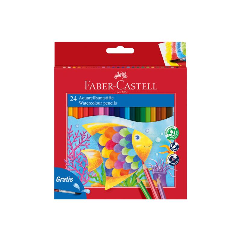 Faber-Castell Ξυλομπογιές Ακουαρέλας σετ των 24 χρωμάτων - 077114425/