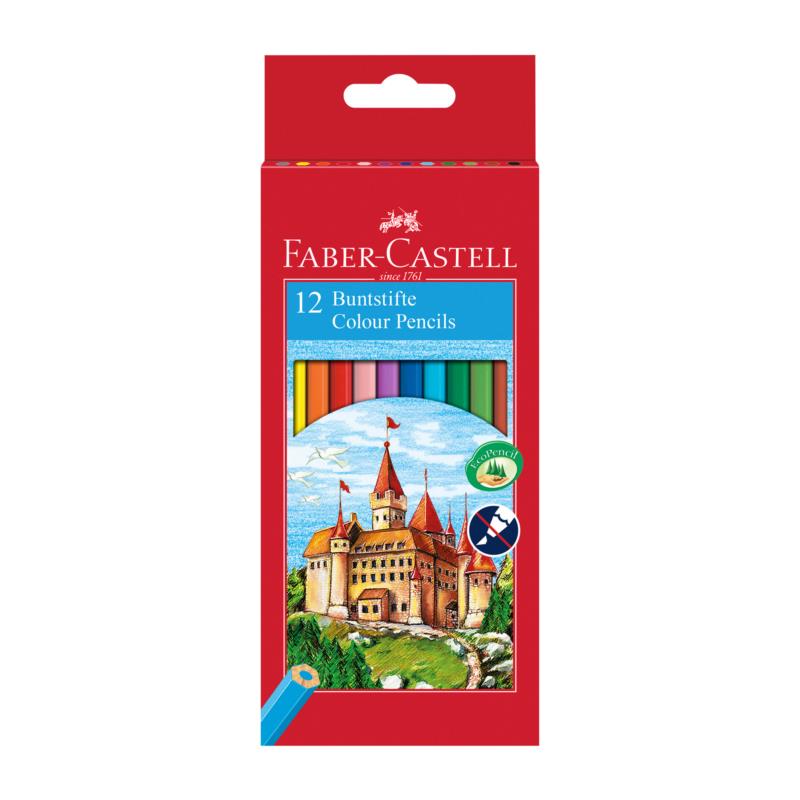 Faber-Castell Ξυλομπογιές Κάστρο σετ των 12 χρωμάτων - 077120112/