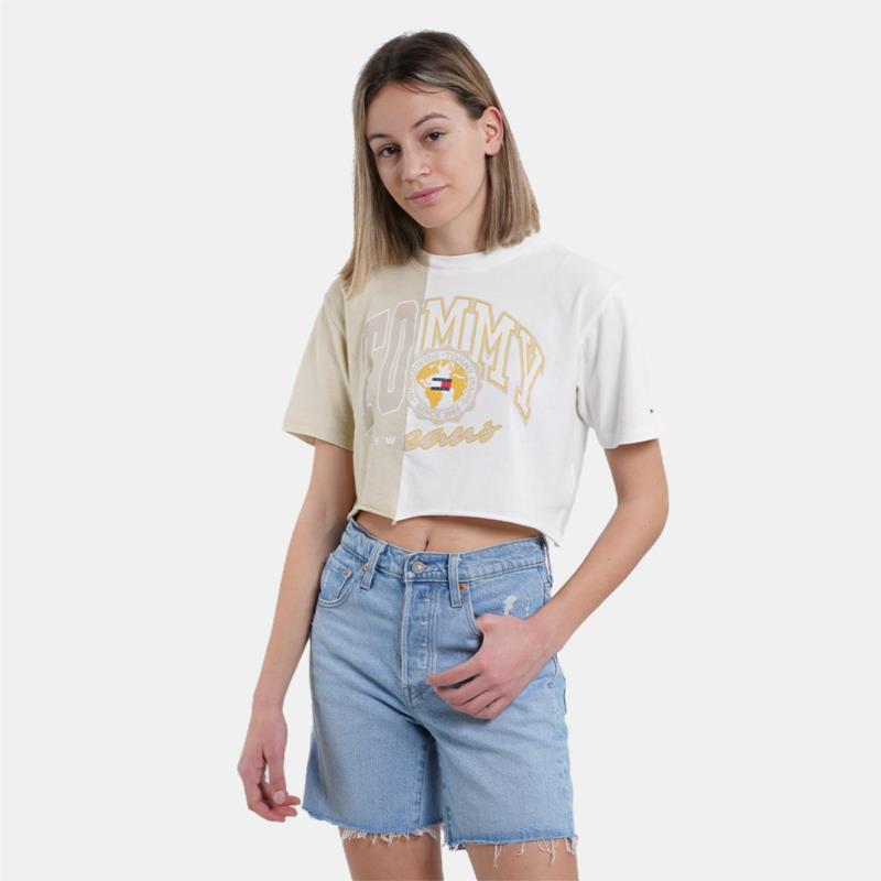 Tommy Jeans Spliced Logo Γυναικείο Cropped T-shirt (9000102939_59040)