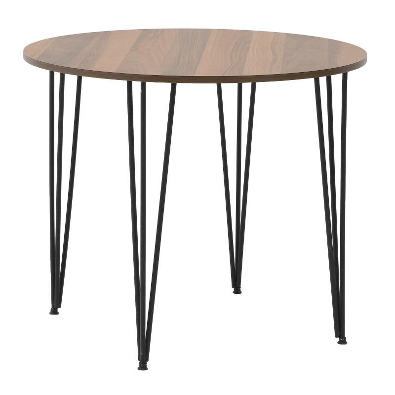 Τραπέζι Φυσικό/Μαύρο Μέταλλο/Μελαμίνη Φ90x76cm 6-50-794-0016