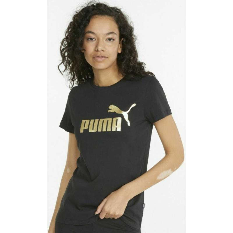 Puma Essentials Γυναικείο T-shirt Μαύρο με Στάμπα 848303-01