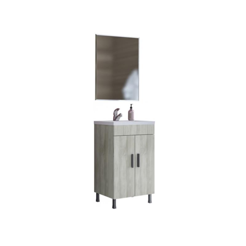 Σετ επιδαπέδιου επίπλου μπάνιου, Roma 50, Slim, Beige, Drop
