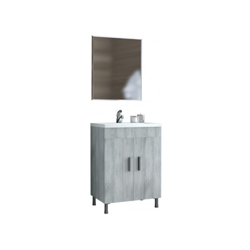 Σετ επιδαπέδιου επίπλου μπάνιου, Roma 60, Slim, Gray, Drop
