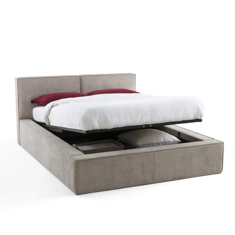 Κρεβάτι με αποθηκευτικό χώρο και ανακλινόμενες τάβλες Μ175xΠ222xΥ90cm