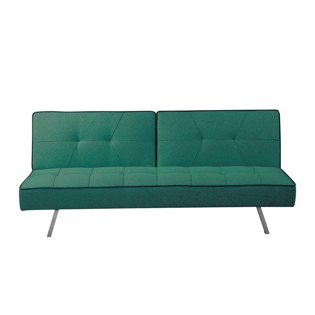 Καναπές-κρεβάτι τριθέσιος "TAPE" από ύφασμα σε πράσινο χρώμα 175x82x77