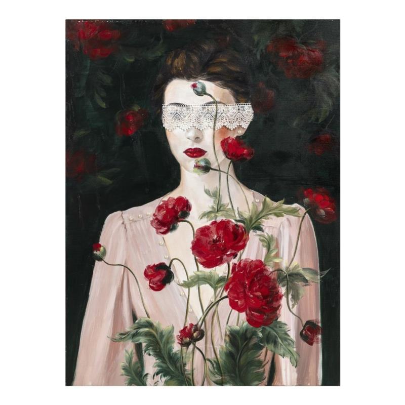 Πίνακες Signes Grimalt Εικόνα Γυναίκα Με Τριαντάφυλλα