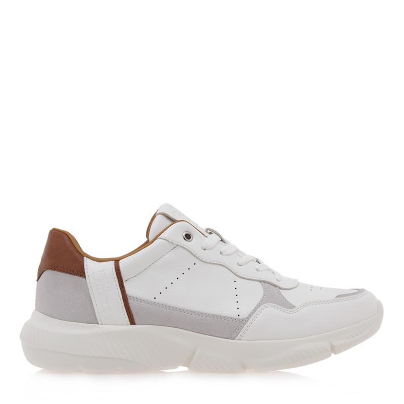 Galgary Ανδρικά παπούτσια Sneakers 105-700 Λευκό-Ταμπά O5700105263F
