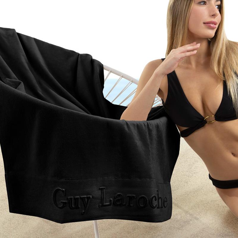 Πετσέτα Θαλάσσης Βαμβακερή Varadero Black 80x170εκ. Guy Laroche (Ύφασμα: Βαμβάκι 100%, Χρώμα: Μαύρο) - Guy Laroche - 5206480293832