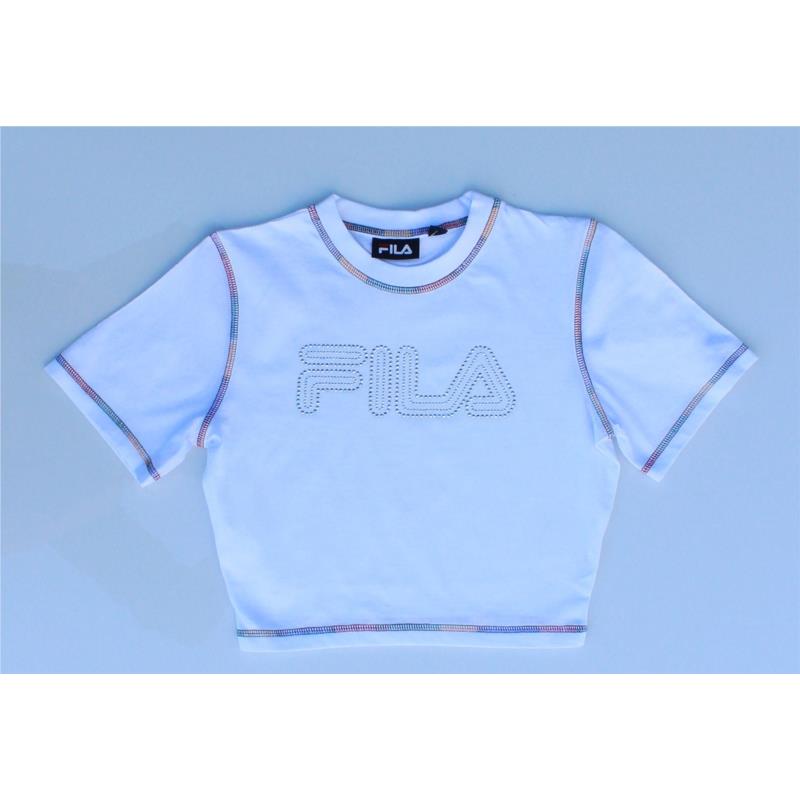DUSTY CROPPED T-SHIRT ΑΣΠΡΟ