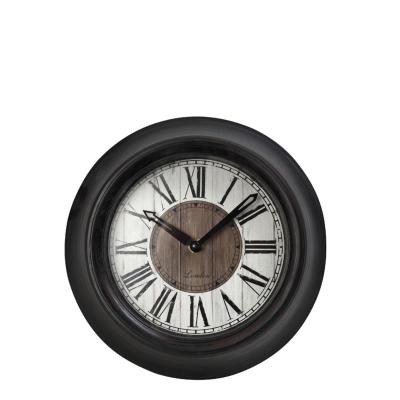 Ρολόι Τοίχου Polyresin Μαύρο ESPIEL 23,2x5,4x23,2εκ. ROL604 (Υλικό: Polyresin, Χρώμα: Μαύρο) - ESPIEL - ROL604