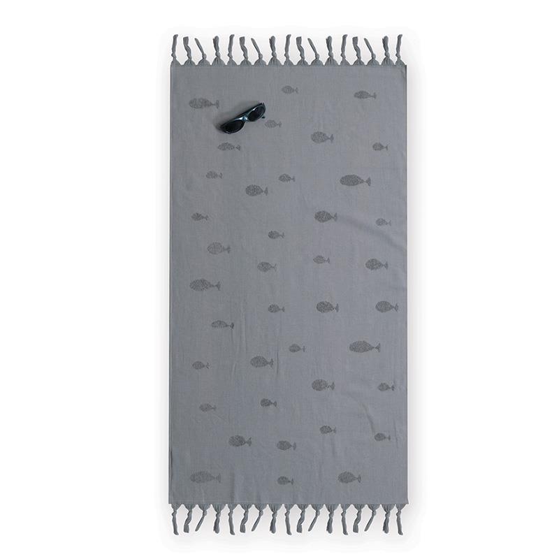 Πετσέτα Θαλάσσης 70X120 Nef Nef Ocean Fish Grey (70x120)