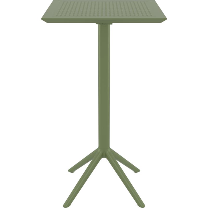Τραπέζι Bar SKY Olive Green PP 60x60x108cm