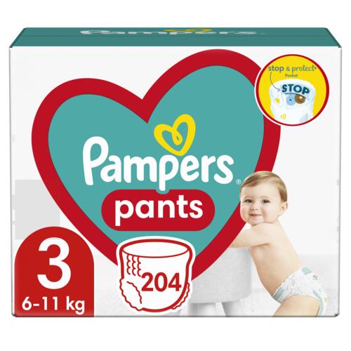Πάνες-Βρακάκι Μέγεθος 3 (6-11kg) Pampers Pants (204τεμ)