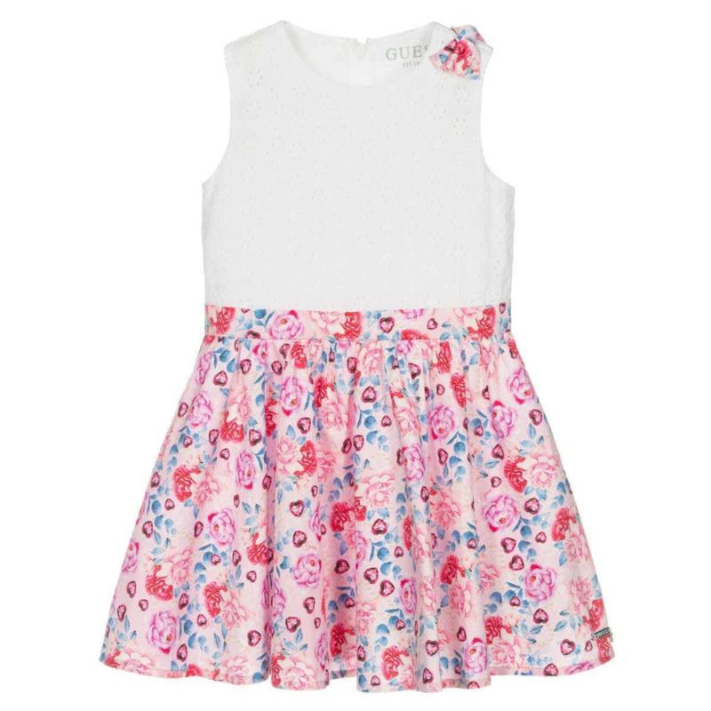 Guess Παιδικό Φόρεμα Floral Αμάνικο Λευκό K2GK13WELJ0-G011